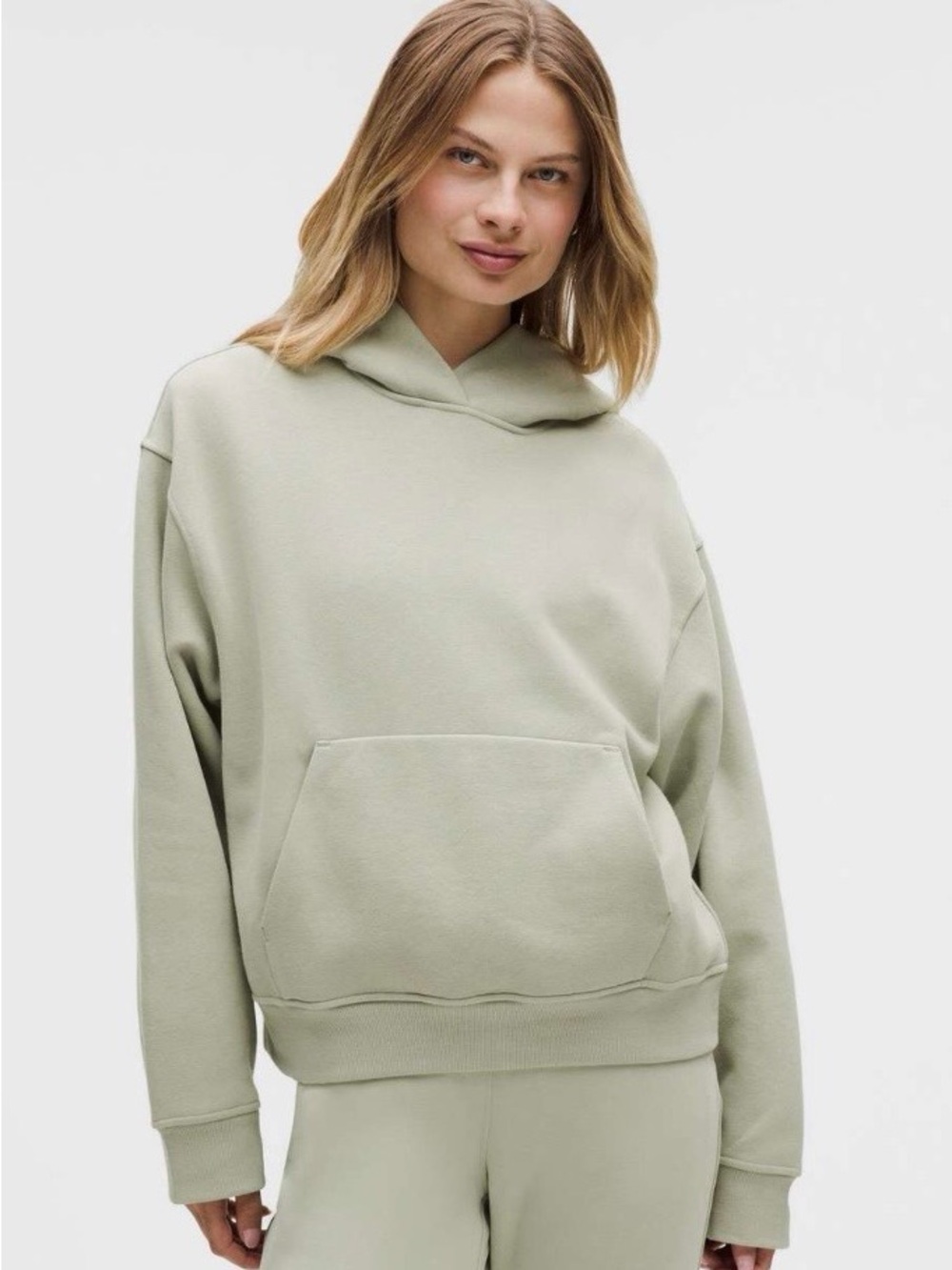 NWT Lululemon Womens Steady State Oversized Hoodie Fog Green